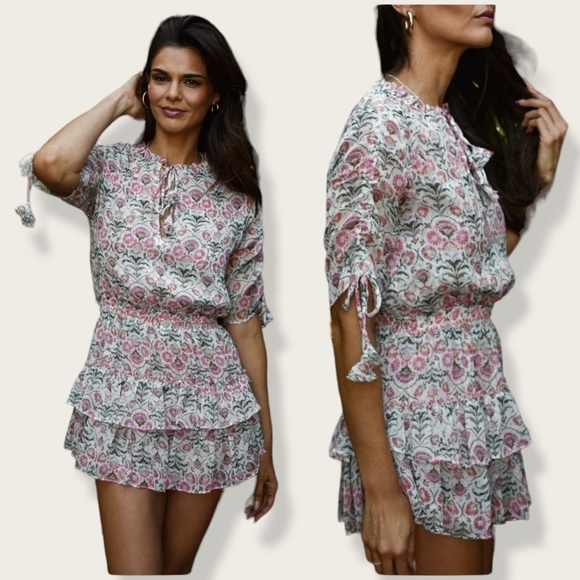 MISA Los Angeles Becca Dress in Sumerset Stencil Medium Becca Mini Dress - Picture 4 of 12